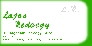 lajos medvegy business card